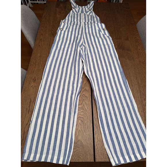 Reformation Striped Square Neckline Farmer Jumpsuit – Size 0 READ - Picture 7 of 14